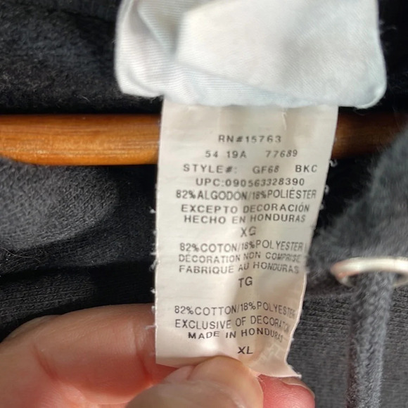 CHAMPION Mens Reverse Weave Black 3D Spellout Logo Hoodie Kangaroo Pocket XL - Picture 9 of 11